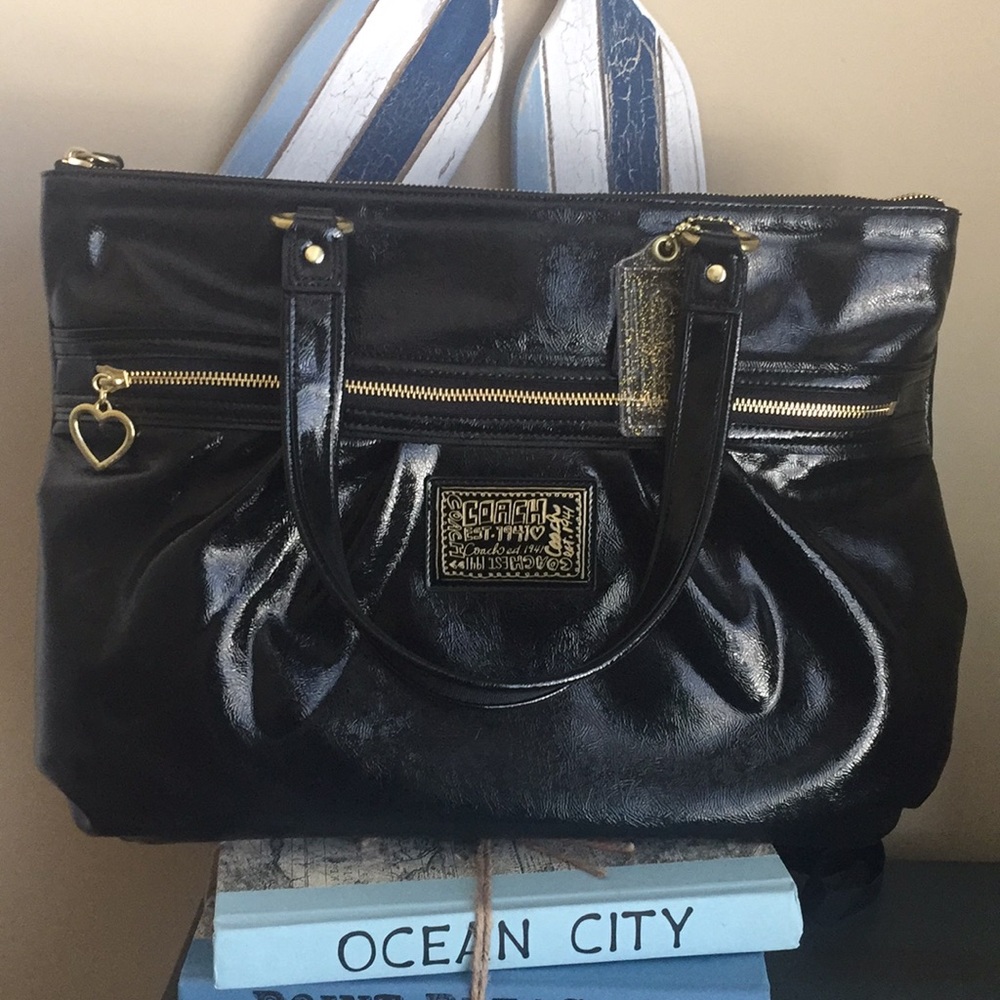 Authentic leather coach handbag